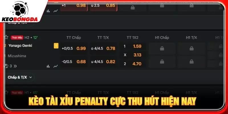 Kèo tài xỉu Penalty cực thu hút hiện nay